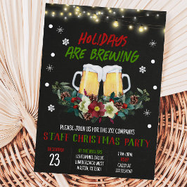 Feiertage sind Bierbrauer Weihnachten Party Einladung