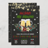 Feiertage sind Bierbrauer Weihnachten Party Einladung (Vorne/Hinten)