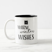 Feiertage Warme Winter wünscht Weihnachtsangebot Zweifarbige Tasse (Links)