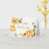 Feiertage - WC glücklich Erntedankfest Karte (Gelbe Blume)