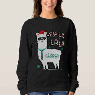 Feiertage Weihnachten Niedlich Llama Tier Sweatshirt