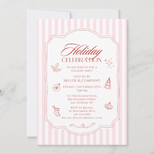 Feiertage Weihnachten Party Einladung (Vorderseite)