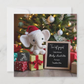 Feiertage Weihnachtsschwangerschaft Einladung (Vorderseite)