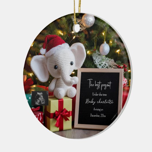 Feiertage Weihnachtsschwangerschaft Keramik Ornament (Links)