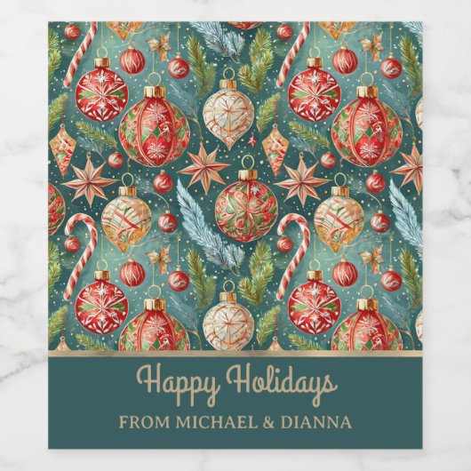 Feiertage Weinetikett (Einzelnes Label)