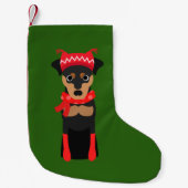 Feiertagminiaturpinscher-WeihnachtsStrumpf Kleiner Weihnachtsstrumpf (Vorderseite)