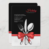 Feiertags-Abendessen-Party Einladungen (Vorne/Hinten)