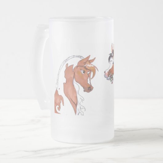 Feiertags-Angebot Mattglas Bierglas (Vorderseite Links)