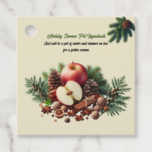 Feiertags-Apfelduft-Simmer-Topf-Geschenkanhänger Geschenkanhänger