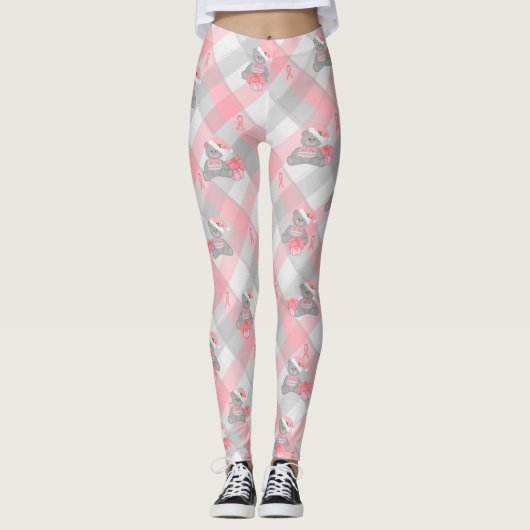 Feiertags-arbeiten rosa Band-Leggings Strumpfhosen (Vorderseite)