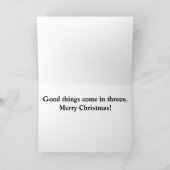 Feiertags-Baby-Trägheits-Karte Feiertagskarte (Innenseite)