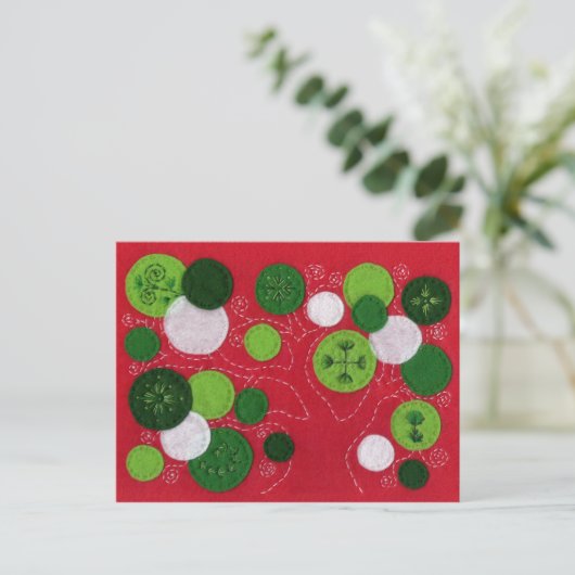 Feiertags-Baum Feiertagspostkarte (Stehend Vorderseite)