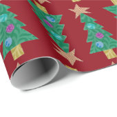 Feiertags-Baum-Packpapier Geschenkpapier (Rolleneckpunkt)