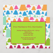 Feiertags-Baum-Party Einladung (Vorne/Hinten)