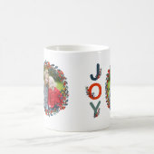 Feiertags-Beeren-modernes Weihnachtsfreude-Foto Kaffeetasse (Mittel)