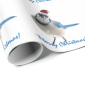 Feiertags-Blau-Jay Geschenkpapier (Rolleneckpunkt)