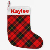 Feiertags-Charme-Clan-WallaceTartan Kleiner Weihnachtsstrumpf (Vorderseite)