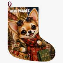 Feiertags-Chihuahua Weihnachtseinkäufe in NY