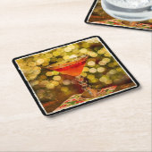 Feiertags-Cocktail mit Lichtern Rechteckiger Pappuntersetzer (angewinkelt)