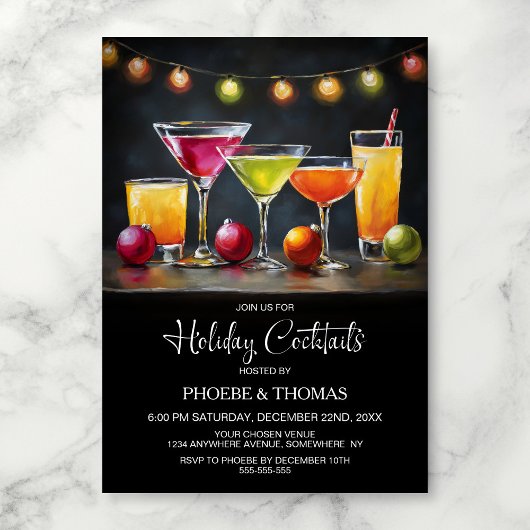Feiertags-Cocktailparty Einladung