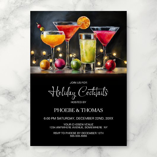 Feiertags-Cocktailparty Einladung