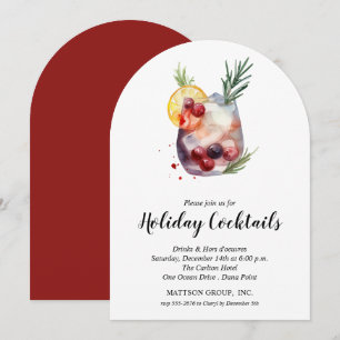 Feiertags-Cocktails Festliche Weihnachtsfeier-Einl Einladung