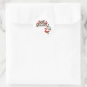 Feiertags-Dalmatiner-Welpen Runder Aufkleber (Tasche)