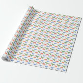 Feiertags-Dinosaurier-Geschenkpapier Geschenkpapier (Ungerollt)