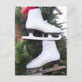 Feiertags-Eis-Skate Feiertagspostkarte (Vorderseite)