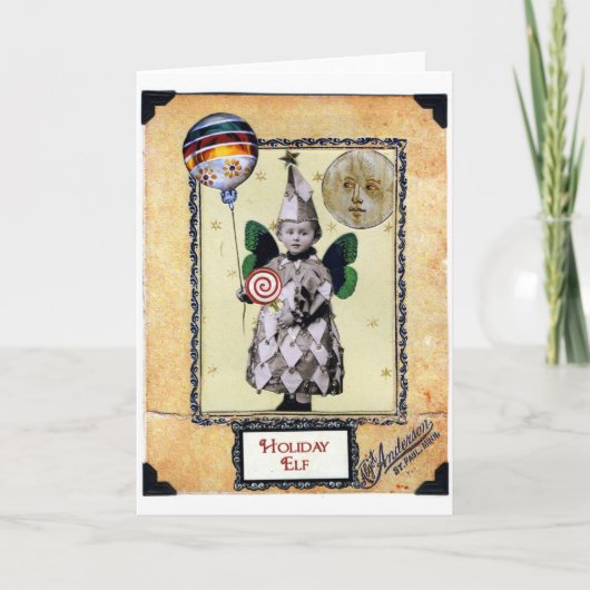 Feiertags-Elf Feiertagskarte (Vorderseite)