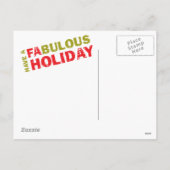Feiertags Fa La La Stern Postkarte (Rückseite)