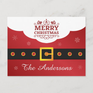 Feiertags-Familien-Gruß Santa-Gürtel Frohe Weihnac Feiertagspostkarte
