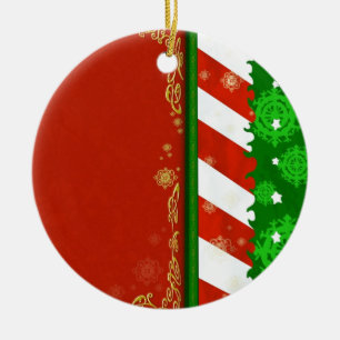 Feiertags-Farben Keramik Ornament