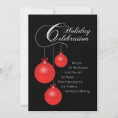 Feiertags-Feier, rote Spitze-Verzierungen Einladung (Vorderseite)