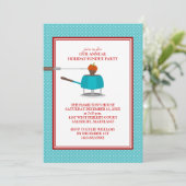 Feiertags-Fondue-Party Einladungen (Stehend Vorderseite)