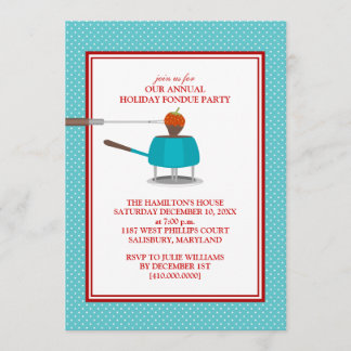 Feiertags-Fondue-Party Einladungen