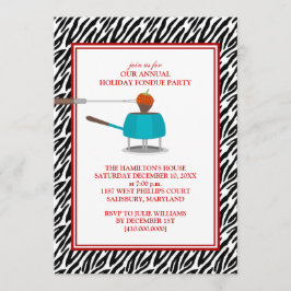 Feiertags-Fondue-Party Einladungen