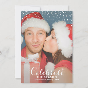 FEIERTAGS-FOTO-KARTE GELASSEN DES SCHNEE-%PIPE% FEIERTAGSKARTE