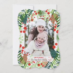 Feiertags-Foto-Karte im kühnen Stil Einladung