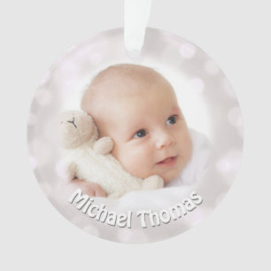 Feiertags-Foto-Verzierung des Babys 1. Weihnachts Ornament
