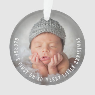 Feiertags-Foto-Verzierung des Babys erste Ornament