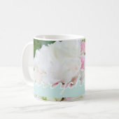 Feiertags-Foto-weißes blaues Weihnachtsfrohe Kaffeetasse (Vorderseite Links)