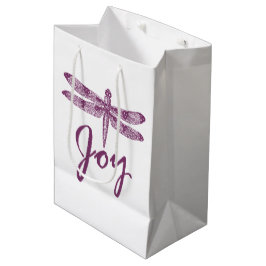 Feiertags-Freude-lila Libelle Mittlere Geschenktüte