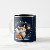 Feiertags-Fuchs-Charm-Mug Zweifarbige Tasse (Vorderseite Links)