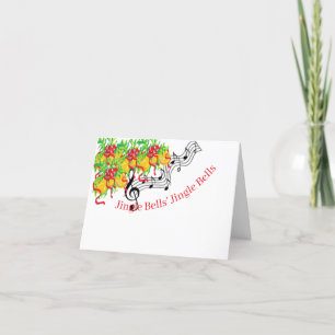 Feiertags-G-Karte : Jingle Bells Feiertagskarte