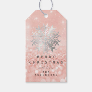 Feiertags-Geschenk-Schnee-Flocken-silberner Geschenkanhänger