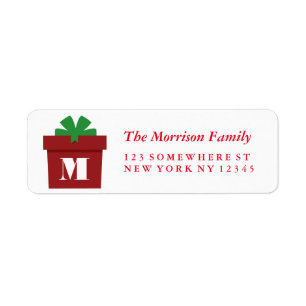 Feiertags-Geschenkboxen-Monogramm
