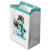 Feiertags-Geschenktasche Mittlere Geschenktüte (Rückseite Schrägansicht)