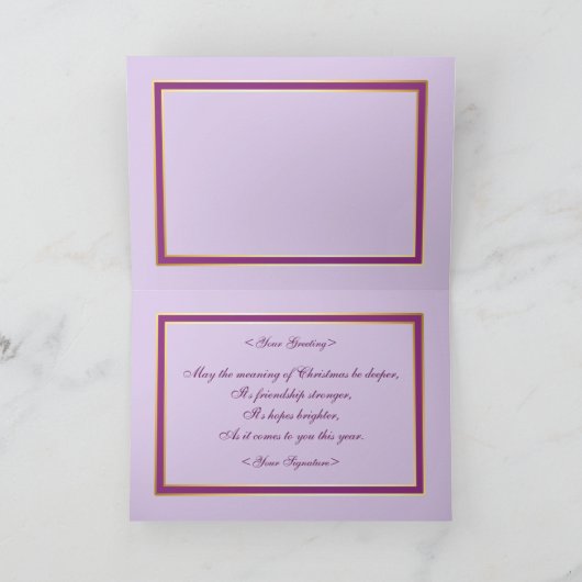 Feiertags-Glitzer Feiertagskarte (Innenseite)