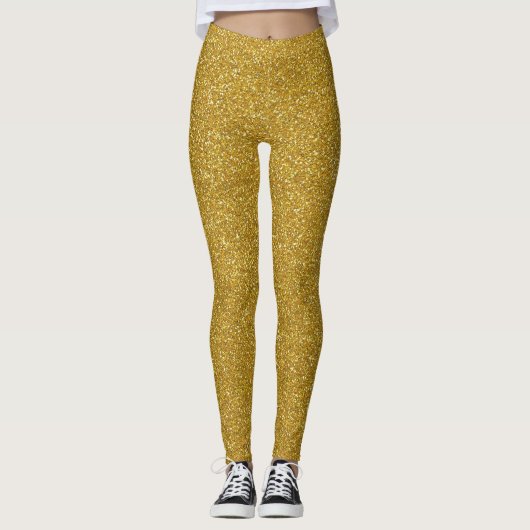 Feiertags-GoldGlitzer ganz vorbei Leggings (Vorderseite)
